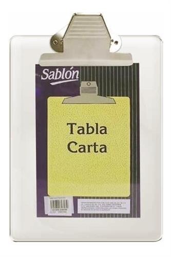 TABLA SUJETAPAPEL AZOR 2313CR TAMAÑO CARTA DE ACRILICO CON BROCHE METALICO 1 PIEZA-AZOR