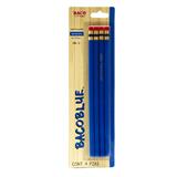 BAC-LAP-BLUE10-LAPIZ DE MADERA BACOPENCIL 2 HB COLOR AZUL FORMA HEXAGONAL 10 PIEZAS