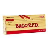 BAC-LAP-CHECA10-LAPIZ DE MADERA BACOPENCIL 2 HB COLOR ROJO FORMA HEXAGONAL 10 PIEZAS