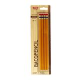 BAC-LAP-PENC10-LAPIZ DE MADERA BACOPENCIL 2 HB COLOR AMARILLO FORMA HEXAGONAL 10 PIEZAS