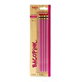 BAC-LAP-PINK10-LAPIZ DE MADERA BACOPENCIL 2 HB COLOR ROSA FORMA HEXAGONAL 10 PIEZAS
