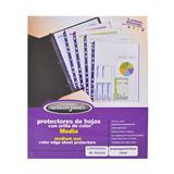 ACO-PRH-P4742-PROTECTOR DE HOJAS WILSON JONES CARTA MEDIO MULTICOLOR POLIPROPILENO 50 PZAS
