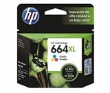 HP-BUN-664XL1-TINTA HP 664 XL ALTO RENDIMIENTO TRICOLOR Y NEGRO MAS 3 PAQUETES DE 500 HOJAS BLANCAS