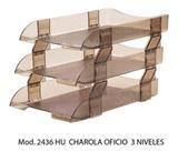 AZO-CHA-2436HU-CHAROLA TRIPLE SABLON ACRILICO COLOR HUMO