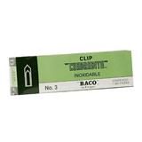 BAC-CLI-CUADRI3-CLIP CUADRADO NUMERO 3 BACO CAJA CON 100 CLIPS