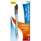 BER-BOL-119017-BOLIGRAFO PAPER MATE KILOMETRICO 100RT COLOR NEGRO DE PUNTO MEDIANO 1 CAJA C/12 PZAS