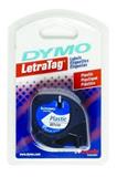 BER-CNT-11331-CINTA PARA ROTULADOR DYMO LETRATAG COLOR PERLA SOBRE COLOR BLANCO TAMAÑO 12MM X 4M