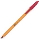 BIC-BOL-F290CR-BOLIGRAFO BIC CLASICO ROJO DE PUNTO FINO 0.8 MM TIPO DE BARRIL HEXAGONAL 12 PIEZA