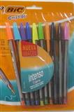 BIC-BOL-FCMM12-BOLIGRAFO BIC COLORES SURTIDO PUNTO MEDIANO 1.0MM BARRIL REDONDO 10 PZA
