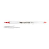 BIC-BOL-FSD11R-BOLIGRAFO BIC DIAMANTE COLOR ROJO DE PUNTO FINO 0.8 MM BARRIL REDONDO 1 PZA