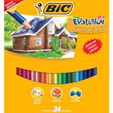 BIC-COL-9324-LAPICES DE COLORES BIC 9324 DE RESINA 1 CAJA CON 24 PIEZAS
