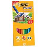 BIC-COL-CP9312-LAPICES DE COLORES BIC CONTE EVOLUTION DE RESINA 1 CAJA CON 12 PIEZAS