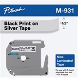 BRO-CIN-M931-CINTA PARA ROTULADOR NEGRO SOBRE COLOR PLATA BROTHER TAMAÑO-