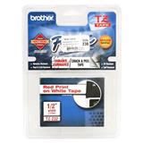 BRO-CIN-TZ232-CINTA PARA ROTULADOR ROJO SOBRE COLOR BLANCO BROTHER TAMAÑO-