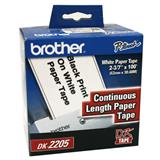 BRO-ETQ-DK2205-CINTA DE ETIQUETAS BLANCAS BROTHER DK2205 DE 62X30.4CM 1 ROLLO