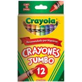 CRA-CRA-520312-CRAYONES JUMBO CRAYOLA COLOR SURTIDO CAJA CON 12 PIEZAS