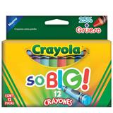 CRA-CRA-521912-CRAYONES EXTRA JUMBO CRAYOLA COLOR SURTIDO CAJA CON 12 PIEZAS