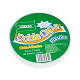 DEV-CIN-PDC100-CINTA ADHESIVA DOBLE CAPA POLIPROPILENO DEVEK PDC100 TRANSPARENTE 24 MM X 50 M 1 PZA