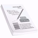 EST-BLK-36-BLOCK BLANCO ESTRELLA TAMAÑO ESQUELA DE 80 HOJAS