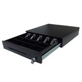 aECI-CD100M-CAJON DE DINERO METALICO ELEGANCE 5 BILLETES/7 MONEDAS NEGRO