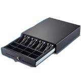 aECI-CD50M-CAJON DE DINERO COMPACT 4 BILLETES/8 MONEDAS NEGRO