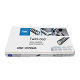 GBC-GUS-109-GUSANO ARILLO METALICO GBC DE 7/16´´ PASO 3:1 HASTA 76 A 85 HOJAS NEGRO 1 PAQ C/20 PZ...