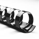 GBC-GUS-M080911-GUSANO PLASTICO GBC 2´´ PASO 38 AROS HASTA 341 A 380 HOJAS NEGRO 1 PAQ C/25 PZAS