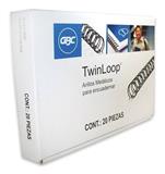 GBC-GUS-M500112-GUSANO ARILLO METALICO GBC 1/2´´ PASO 3:1 HASTA 86 A 95 HOJAS NEGRO 1 PAQ C/20 PZAS