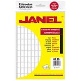 JAN-ETQ-N408X20-ETIQUETAS BLANCAS JANEL NO. 4 DE 8X20 MM 1 PAQUETE