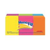 JAN-PST-0102397-NOTA ADHESIVA REMOVIBLE JANEL MEMOTIP COLORES NEON FORMA RETANGULAR BLOCK