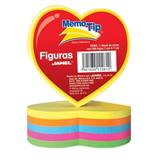 JAN-PST-0303COR-NOTA ADHESIVA REMOVIBLE JANEL MEMOTIP COLORES NEON FORMA DE CORAZON 250 HOJAS