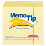 JAN-PST-303204-NOTA ADHESIVA REMOVIBLE JANEL MEMOTIP COLOR AMARILLO FORMA CUADRADA 400 HOJAS