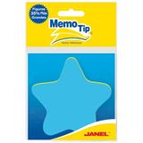 JAN-PST-3550EST-NOTA ADHESIVA REMOVIBLE JANEL MEMOTIP COLORES SURTIDOS FORMA DE ESTRELLA 50 HOJAS