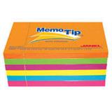 JAN-PST-6560305-NOTA ADHESIVA REMOVIBLE JANEL MEMOTIP COLORES NEON FORMA RECTANGULAR 100 HOJAS