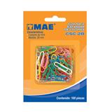 MAE-CLI-CSC2B-CLIP ESTANDAR DE COLORES NUMERO 2 MAE CAJA CON 100 CLIPS