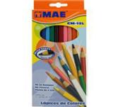 MAE-COL-12L-LAPICES DE COLORES MAE CM-12L DE MADERA 1 CAJA CON 12 PIEZAS