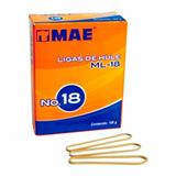 MAE-LIG-ML18-LIGAS DE HULE NATURAL MAE NO. 18 COLOR BEIGE 1 PAQUETE CON 100 GR