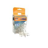 MAE-PIN-99100BT-PIN MAE CON CABEZA PLASTICA TRANSPARENTE CON PUNTA DE METAL 1 BLISTER CON 100 PIEZAS
