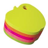 MAE-PST-21277-NOTA ADHESIVA REMOVIBLE MAE SP21277 COLORES NEON FORMA DE MANZANA 400 HOJAS