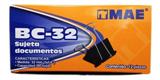 MAE-SUJ-BC32-SUJETADOCUMENTOS MEDIANO MAE CAPACIDAD DE HASTA 80 HOJAS 1 CAJA 12 PIEZAS