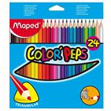 MPD-COL-183224-LAPICES DE COLORES MAPED 183224 DE MADERA 1 CAJA CON 24 PIEZAS