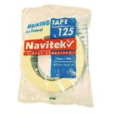 NAV-ADS-MSKG2-CINTA ADHESIVA MASKING TAPE NAVITEK 125 COLOR BLANCA DE 24 MM X 50 M 1 PZA