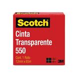 P3M-ADS-55012X6-CINTA ADHESIVA CORTE FACIL SCOTCH 550 TRANSPARENTE DE 12 MM X 65 M 1 PZA