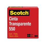 P3M-ADS-55019X6-CINTA ADHESIVA CORTE FACIL SCOTCH 550 TRANSPARENTE DE 19 MM X 65 M 1 PZA