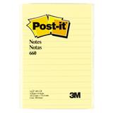 P3M-PST-6601PK-NOTA ADHESIVA REMOVIBLE POST IT 660 COLOR AMARILLO FORMA RECTANGULAR 100 HOJAS