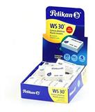 PEL-GOM-WS30-GOMA BLANCA PELIKAN WS30 DE PLASTICO 1 CAJA CON 30 PIEZAS