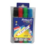 PEL-MAR-111840-MARCADORES BASE AGUA PELIKAN COLORELLA 1 PAQUETE CON 4 PIEZAS