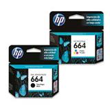 HP-BUN-F6V28AL1-PACK DE 2 CARTUCHOS DE TINTAS HP 664 NEGRO Y TRICOLOR F6V28AL Y F6V29AL