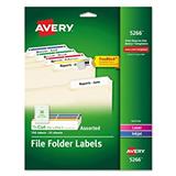 AVE-5266-ETIQUETA MULTICOLOR PARA FOLDER LASER/INKJET 750 ETIQUETAS