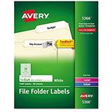 AVE-5366-ETIQUETA P/FOLDER BLANCA(1 500 HJS)